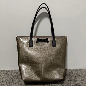 Kate Spade Glitter Handbag with Bow | NWOT | 11.5 in W x 11 in H